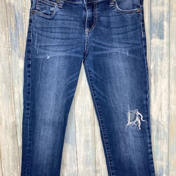 Kut from the Kloth Jeans Size 2 Boyfriend Denim Style KP176MA5SF Distressed - Picture 3 of 11